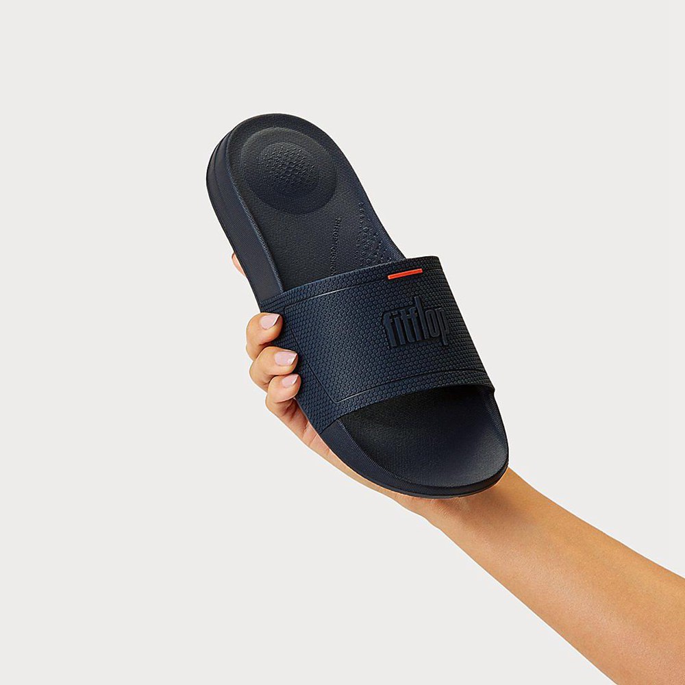 Fitflop Womens Slides - Iqushion Pool - Navy - 482-SZCWDN